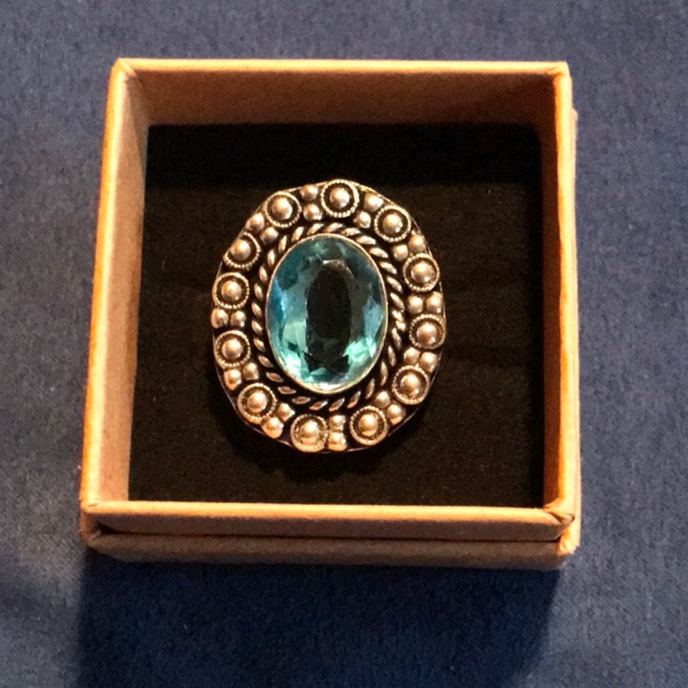 Blue Topaz Ring -Size: 8